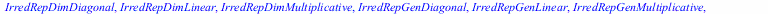 [Base, BigRepGenDiagonal, BigRepGenLinear, BigRepGenMultiplicative, CharTableDiagonal, CharTableLinear, CharTableMultiplicative, ChebyshevArchimedeanSDP, ChebyshevInvariantRewrite, ChebyshevLevel, Coe...