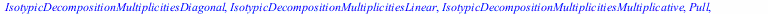 [Base, BigRepGenDiagonal, BigRepGenLinear, BigRepGenMultiplicative, CharTableDiagonal, CharTableLinear, CharTableMultiplicative, ChebyshevArchimedeanSDP, ChebyshevInvariantRewrite, ChebyshevLevel, Coe...